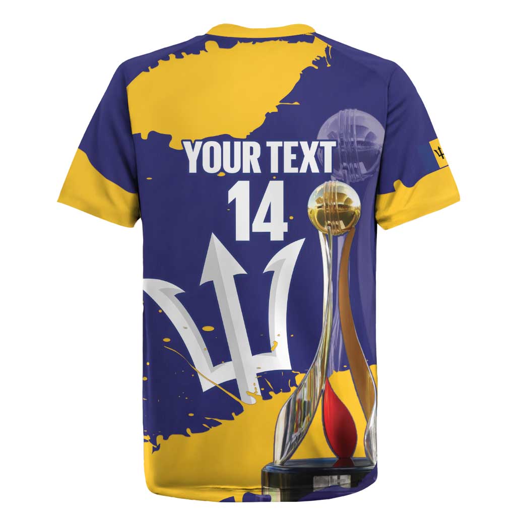 Barbados Royals Cricket Custom Rugby Jersey 3rd Champions Trophy Proud - Blue - Wonder Print Shop