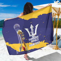 Barbados Royals Cricket Custom Sarong 3rd Champions Trophy Proud - Blue - Wonder Print Shop