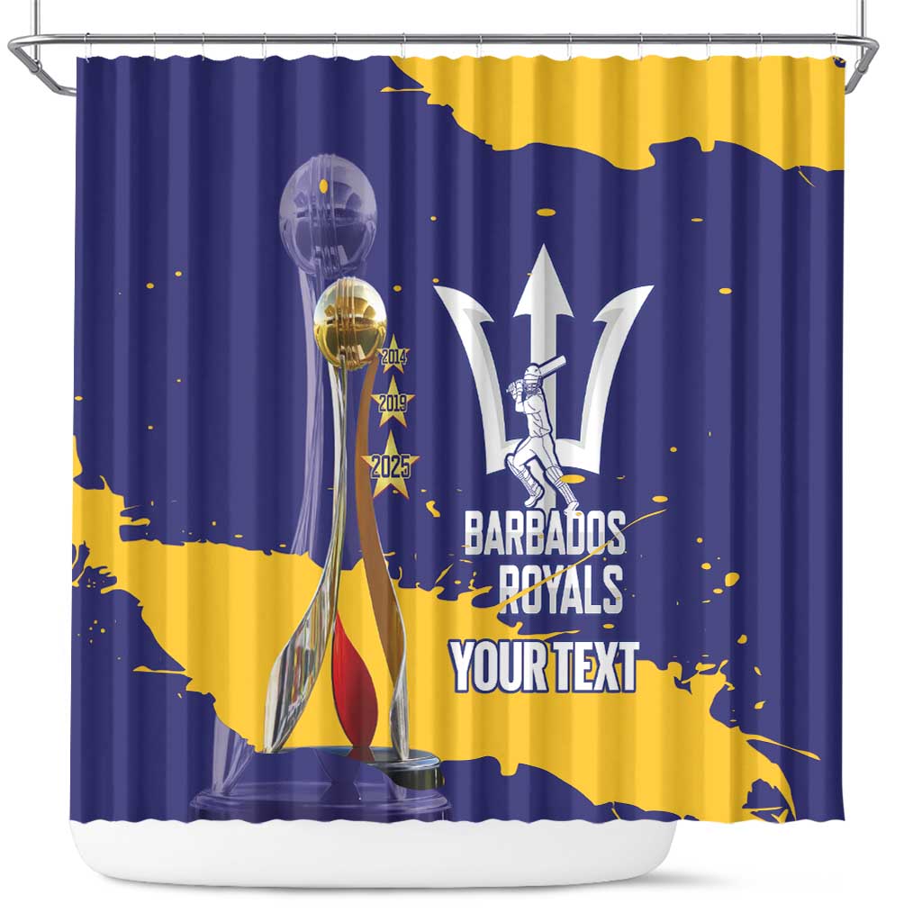 Barbados Royals Cricket Custom Shower Curtain 3rd Champions Trophy Proud - Blue - Wonder Print Shop