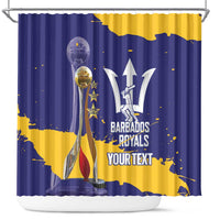 Barbados Royals Cricket Custom Shower Curtain 3rd Champions Trophy Proud - Blue - Wonder Print Shop