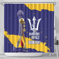 Barbados Royals Cricket Custom Shower Curtain 3rd Champions Trophy Proud - Blue - Wonder Print Shop