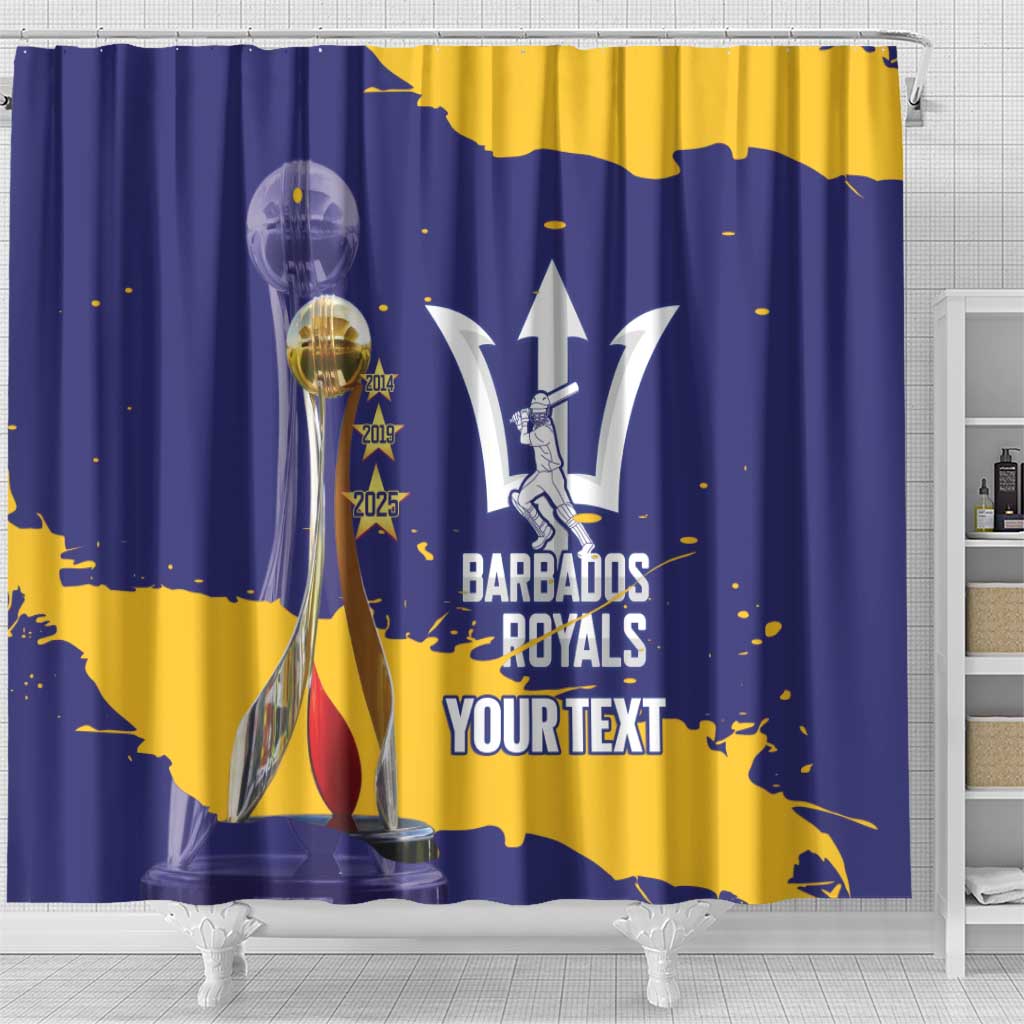 Barbados Royals Cricket Custom Shower Curtain 3rd Champions Trophy Proud - Blue - Wonder Print Shop