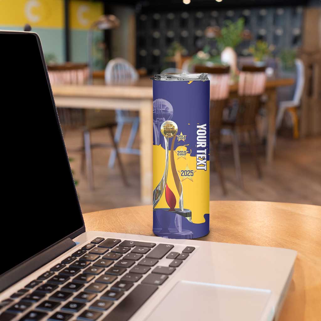 Barbados Royals Cricket Custom Skinny Tumbler 3rd Champions Trophy Proud - Blue - Wonder Print Shop