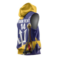 Barbados Royals Cricket Custom Sleeveless Hoodie 3rd Champions Trophy Proud - Blue - Wonder Print Shop