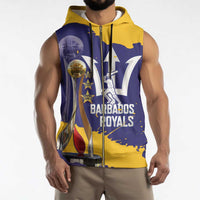 Barbados Royals Cricket Custom Sleeveless Zip Hoodie 3rd Champions Trophy Proud - Blue - Wonder Print Shop