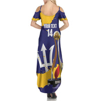 Barbados Royals Cricket Custom Summer Maxi Dress 3rd Champions Trophy Proud - Blue - Wonder Print Shop