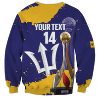 Barbados Royals Cricket Custom Sweatshirt 3rd Champions Trophy Proud - Blue - Wonder Print Shop