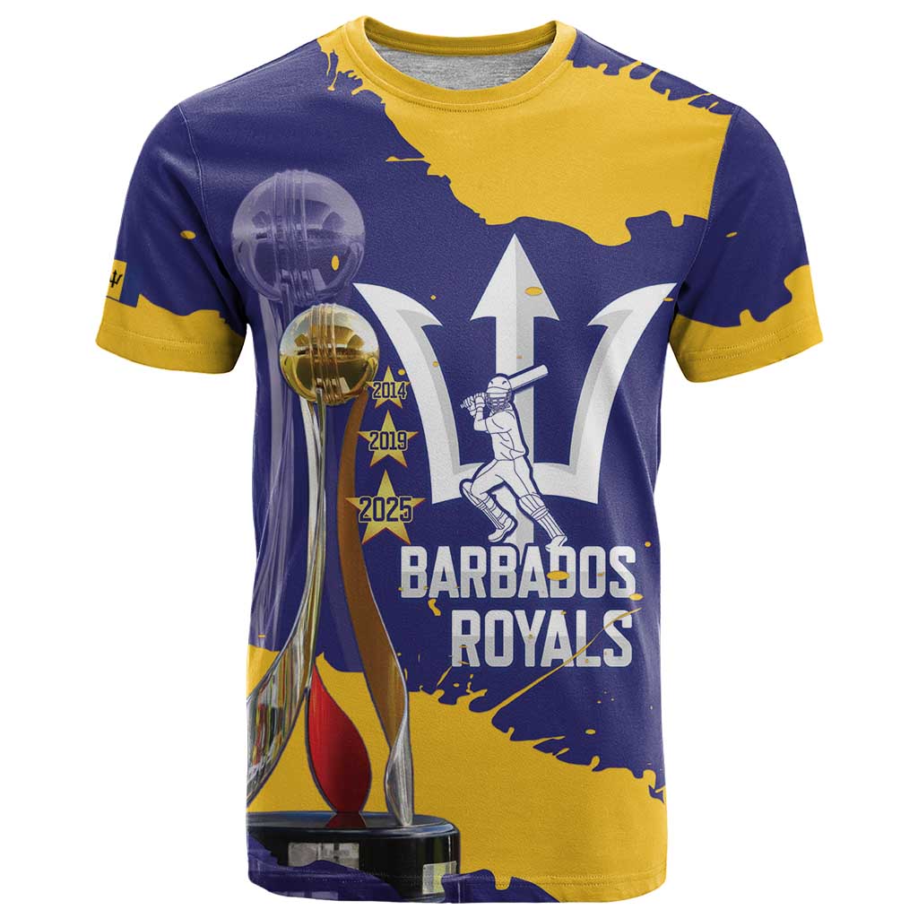 Barbados Royals Cricket Custom T Shirt 3rd Champions Trophy Proud - Blue - Wonder Print Shop