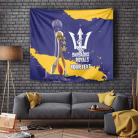 Barbados Royals Cricket Custom Tapestry 3rd Champions Trophy Proud - Blue - Wonder Print Shop