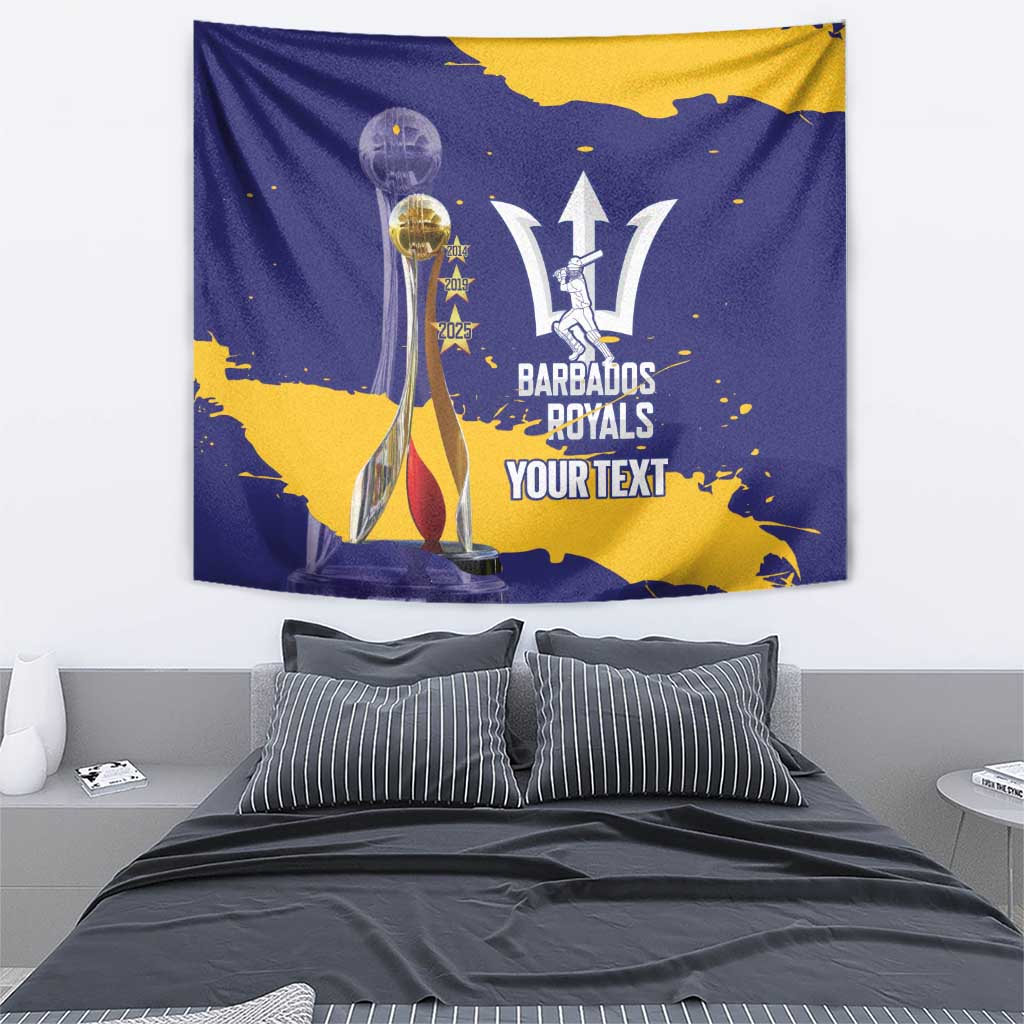 Barbados Royals Cricket Custom Tapestry 3rd Champions Trophy Proud - Blue - Wonder Print Shop