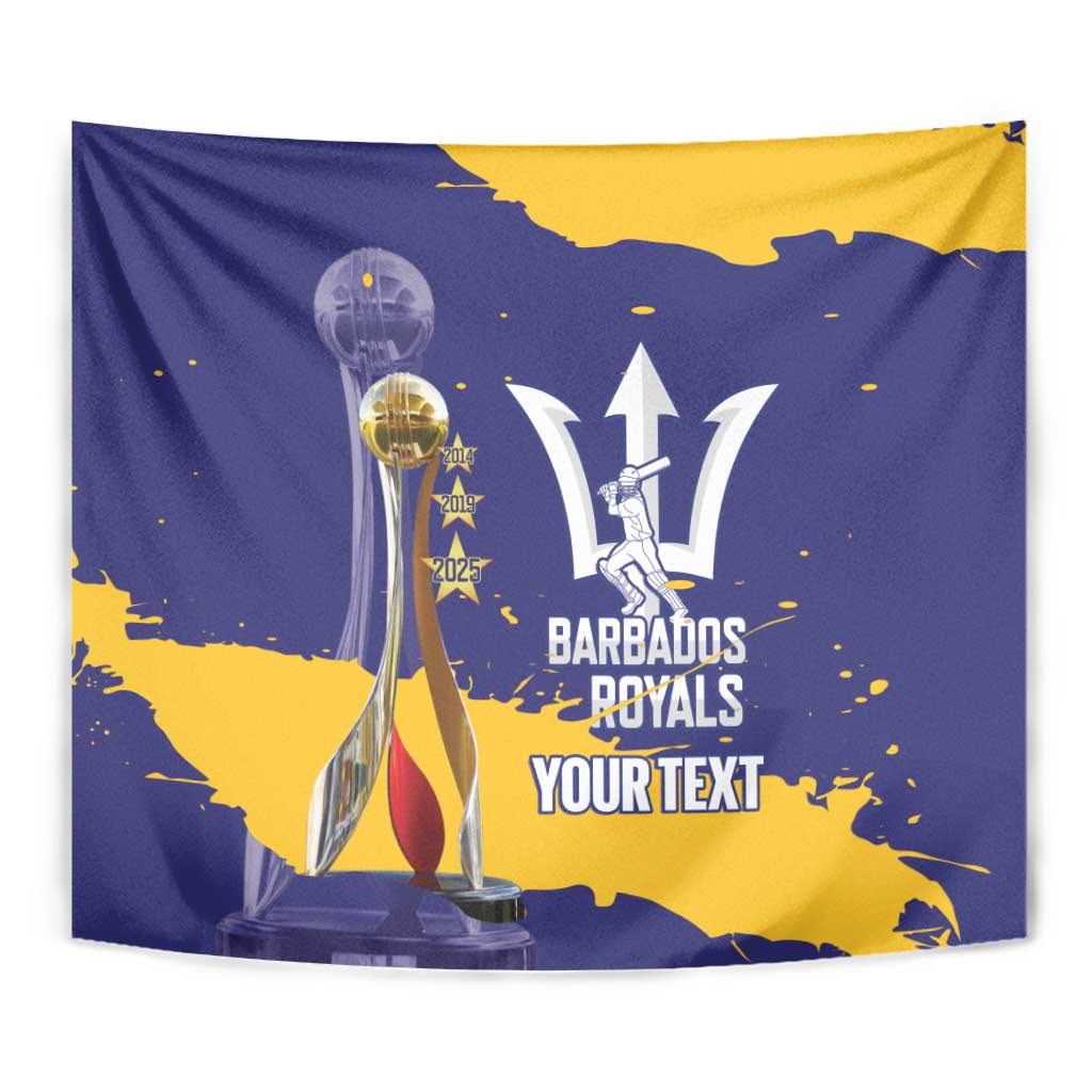 Barbados Royals Cricket Custom Tapestry 3rd Champions Trophy Proud - Blue - Wonder Print Shop