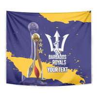Barbados Royals Cricket Custom Tapestry 3rd Champions Trophy Proud - Blue - Wonder Print Shop