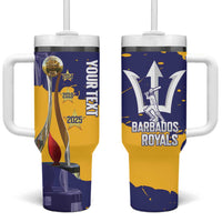 Barbados Royals Cricket Custom Tumbler With Handle 3rd Champions Trophy Proud - Blue - Wonder Print Shop
