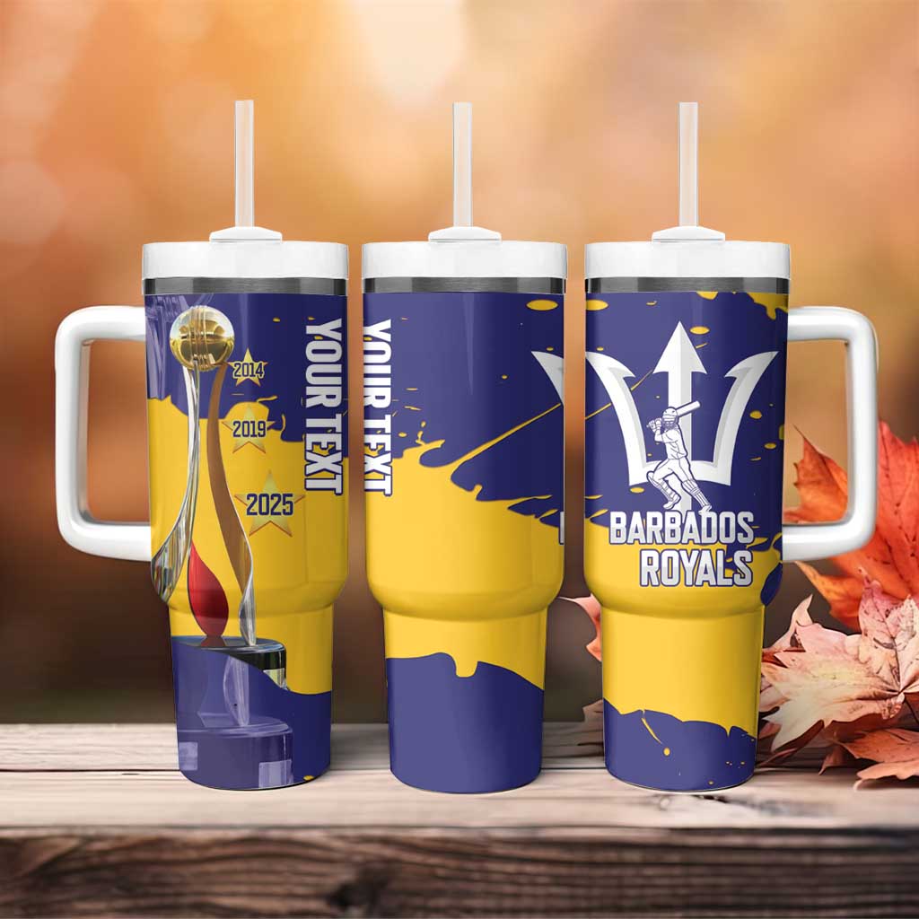 Barbados Royals Cricket Custom Tumbler With Handle 3rd Champions Trophy Proud - Blue - Wonder Print Shop