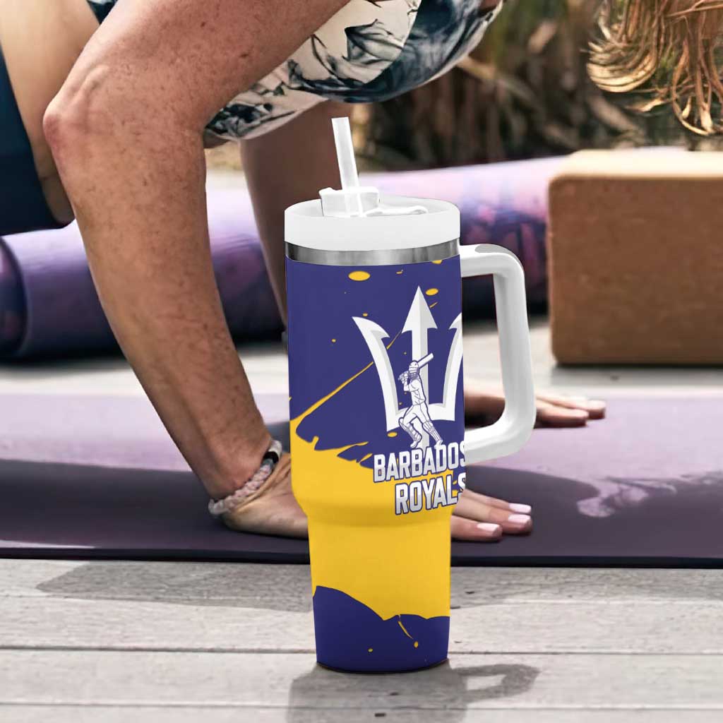 Barbados Royals Cricket Custom Tumbler With Handle 3rd Champions Trophy Proud - Blue - Wonder Print Shop