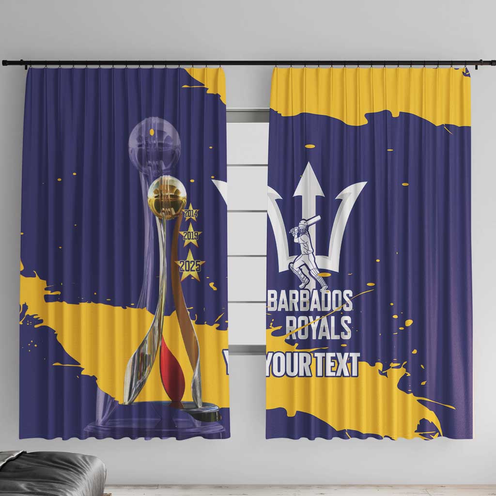 Barbados Royals Cricket Custom Window Curtain 3rd Champions Trophy Proud - Blue - Wonder Print Shop