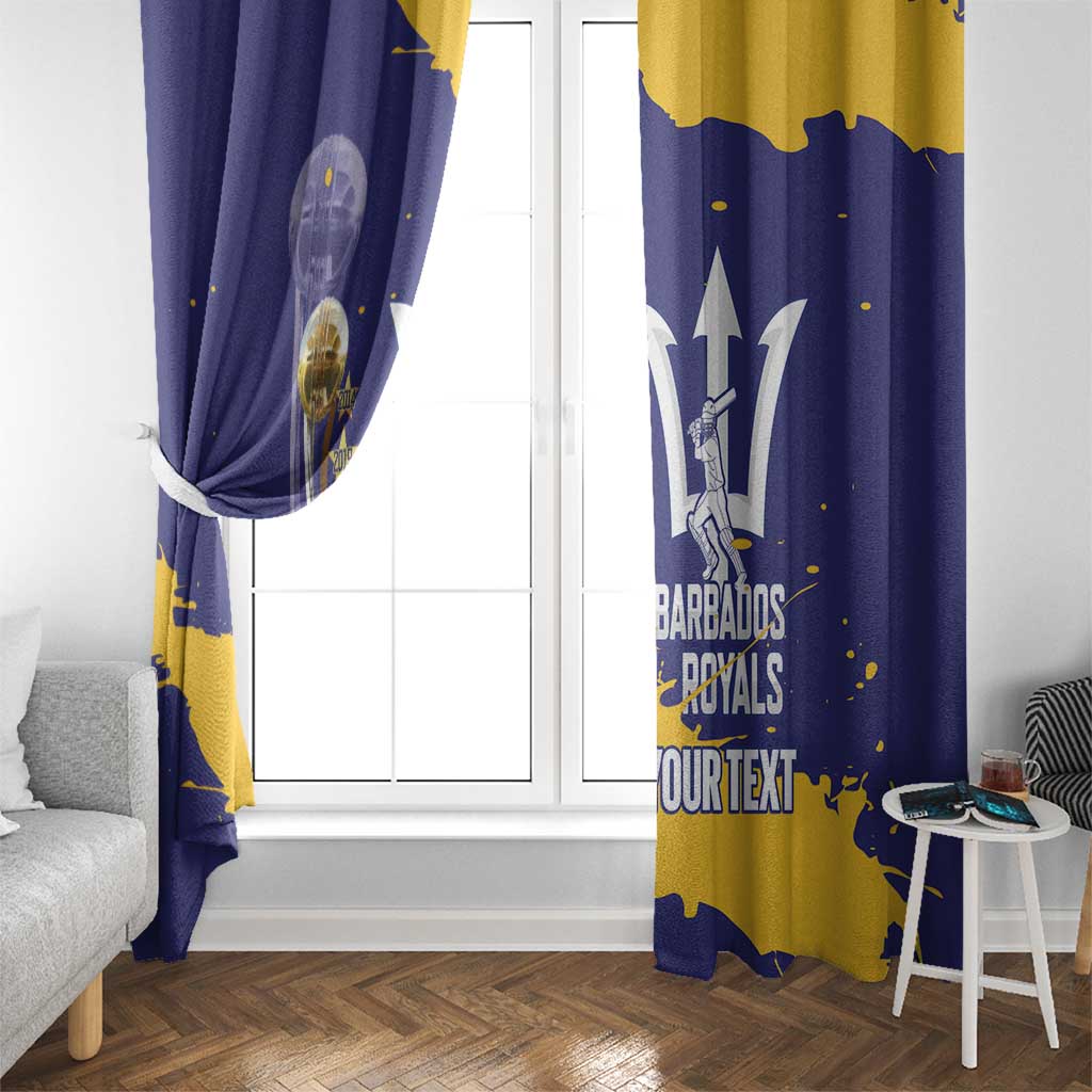Barbados Royals Cricket Custom Window Curtain 3rd Champions Trophy Proud - Blue - Wonder Print Shop