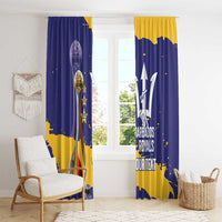 Barbados Royals Cricket Custom Window Curtain 3rd Champions Trophy Proud - Blue - Wonder Print Shop