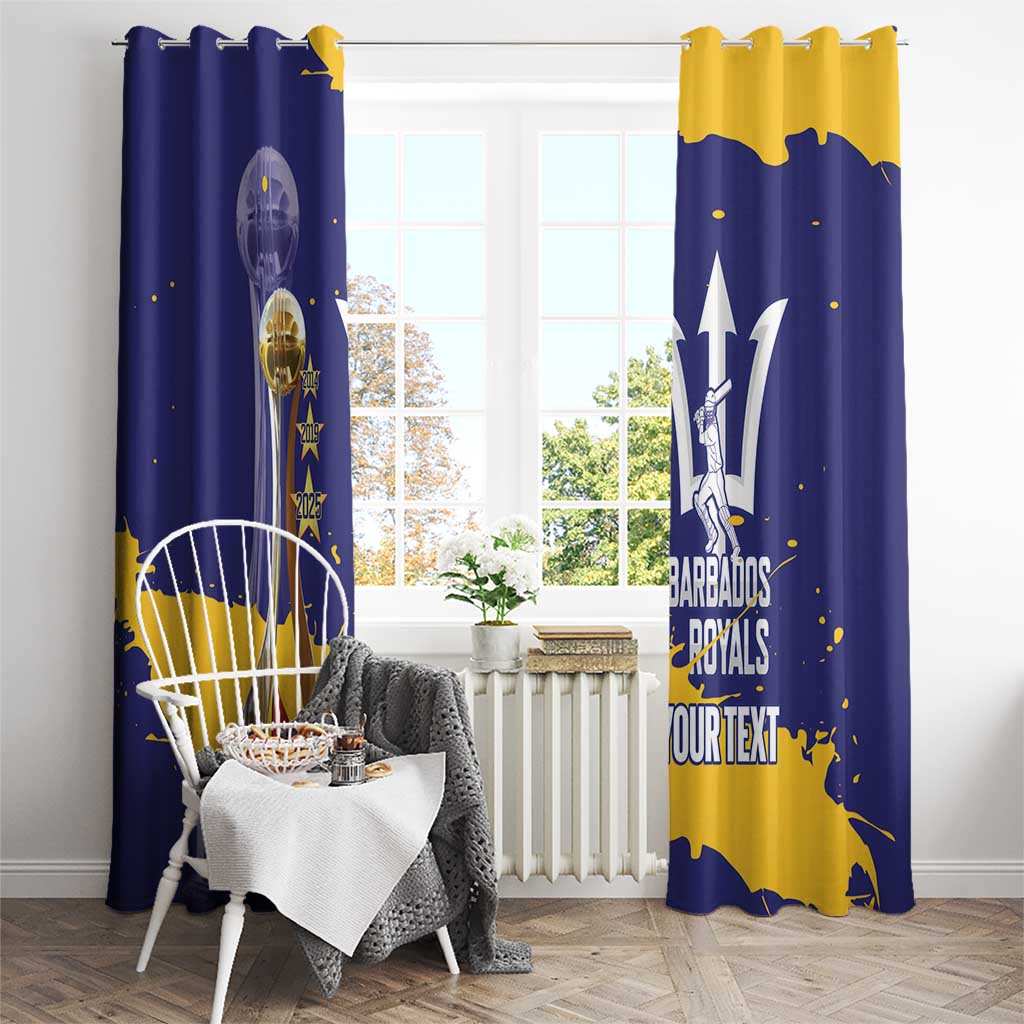 Barbados Royals Cricket Custom Window Curtain 3rd Champions Trophy Proud - Blue - Wonder Print Shop