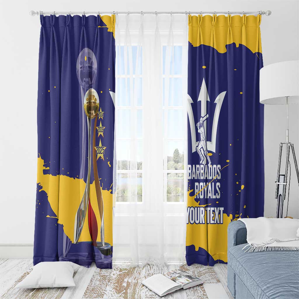 Barbados Royals Cricket Custom Window Curtain 3rd Champions Trophy Proud - Blue - Wonder Print Shop