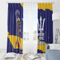 Barbados Royals Cricket Custom Window Curtain 3rd Champions Trophy Proud - Blue - Wonder Print Shop