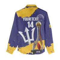 Barbados Royals Cricket Custom Women Casual Shirt 3rd Champions Trophy Proud - Blue - Wonder Print Shop