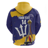 Barbados Royals Cricket Custom Zip Hoodie 3rd Champions Trophy Proud - Blue - Wonder Print Shop