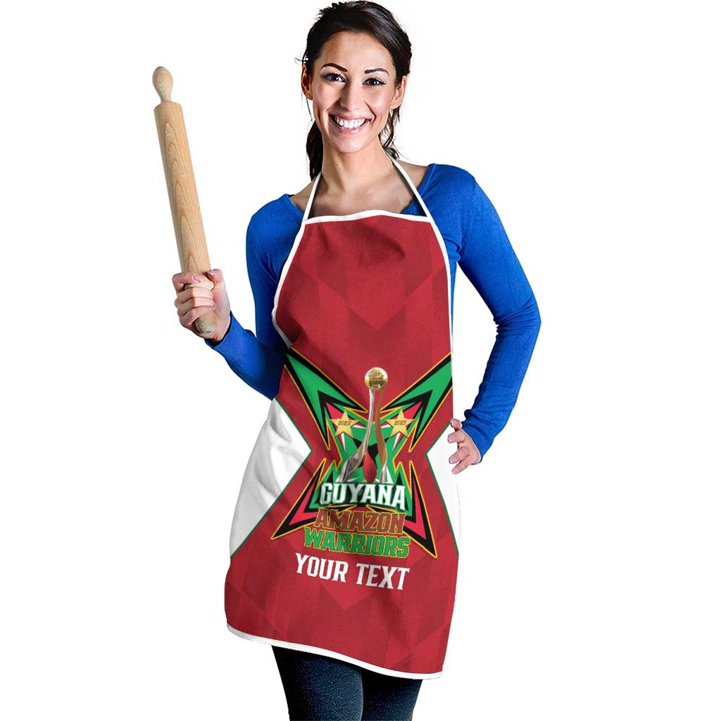Amazon Warriors Guyana Cricket Custom Apron 2025 2nd Champions Proud - Wonder Print Shop