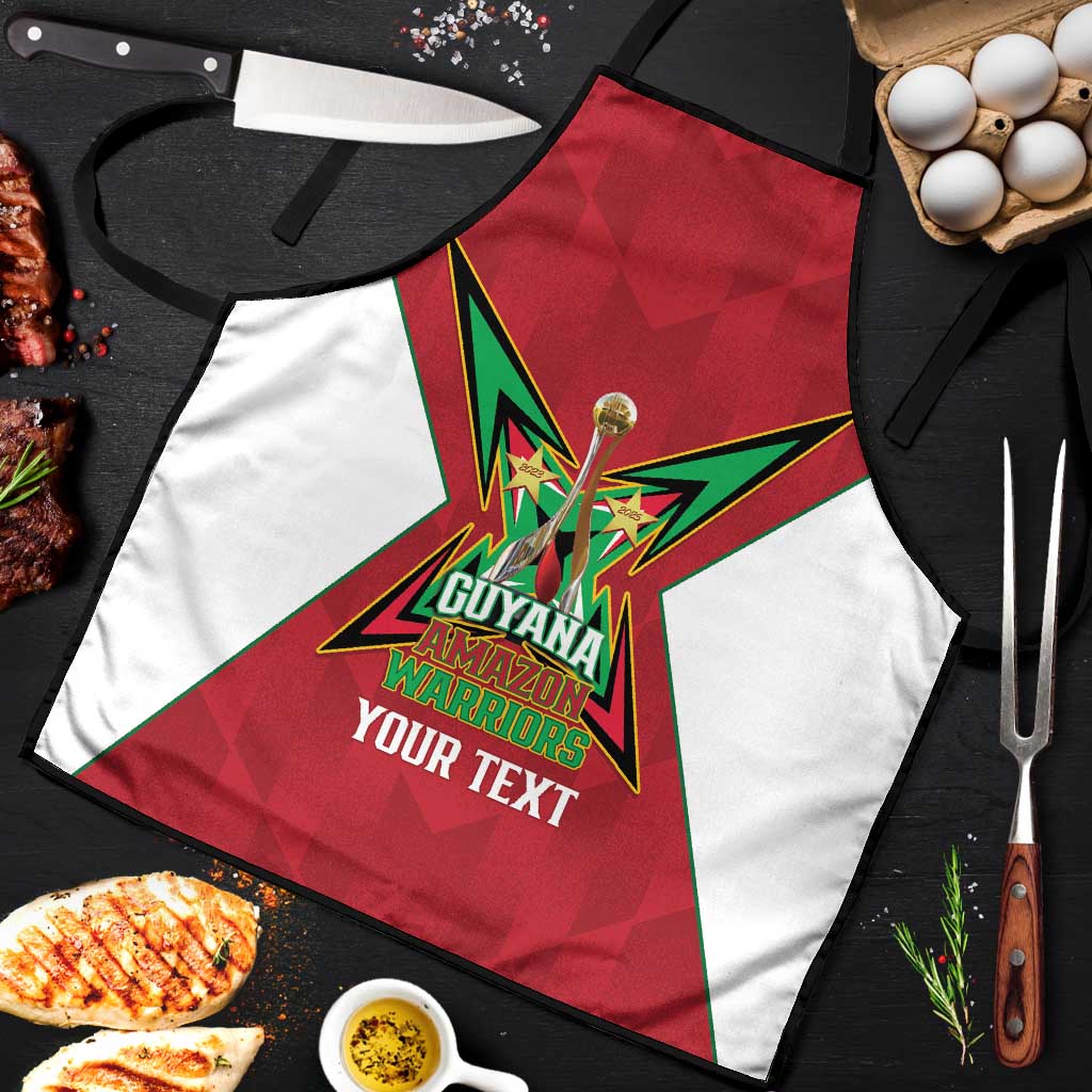 Amazon Warriors Guyana Cricket Custom Apron 2025 2nd Champions Proud - Wonder Print Shop