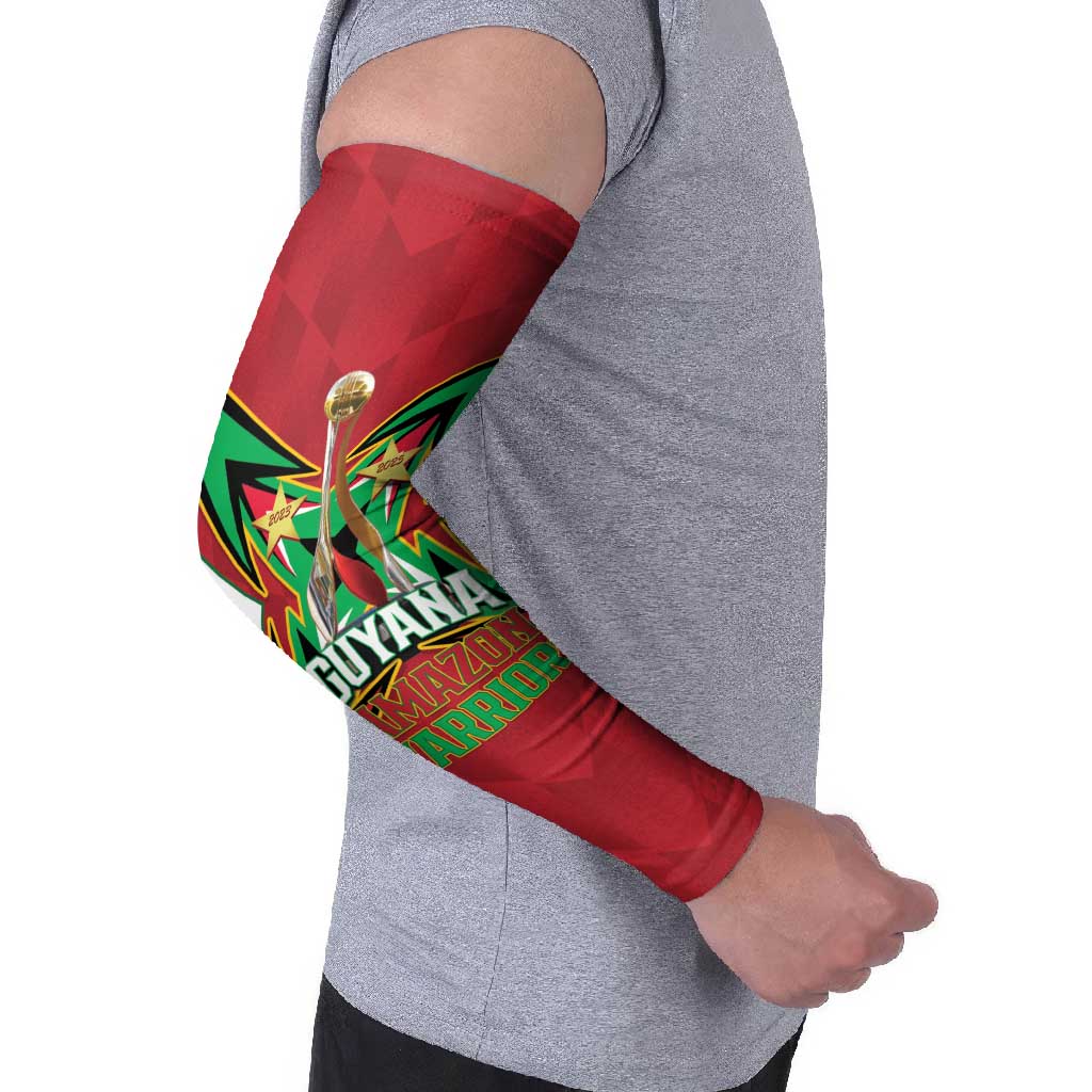 Amazon Warriors Guyana Cricket Custom Arm Sleeves 2025 2nd Champions Proud - Wonder Print Shop