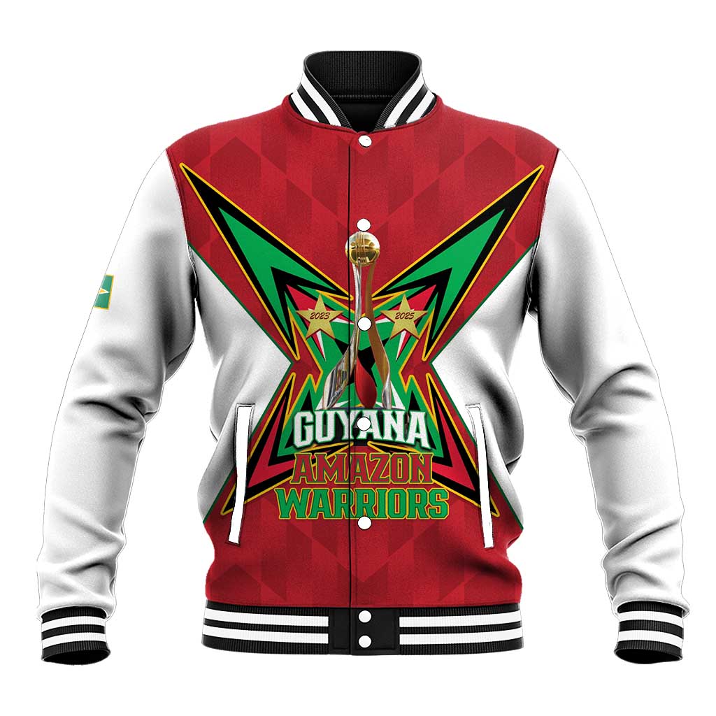 Amazon Warriors Guyana Cricket Custom Baseball Jacket 2025 2nd Champions Proud - Wonder Print Shop