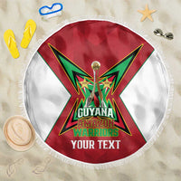 Amazon Warriors Guyana Cricket Custom Beach Blanket 2025 2nd Champions Proud - Wonder Print Shop