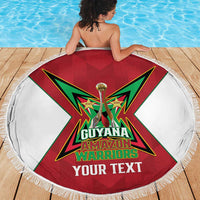 Amazon Warriors Guyana Cricket Custom Beach Blanket 2025 2nd Champions Proud - Wonder Print Shop