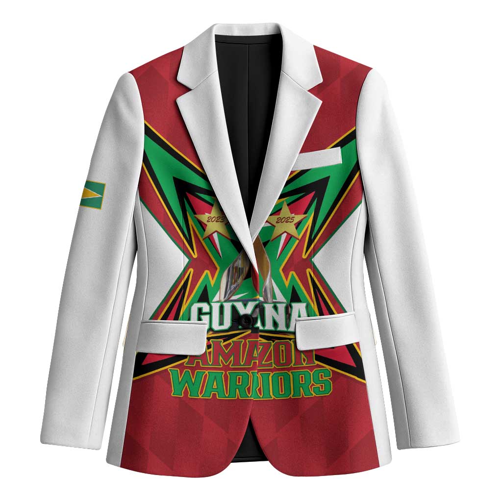 Amazon Warriors Guyana Cricket Custom Blazer 2025 2nd Champions Proud - Wonder Print Shop