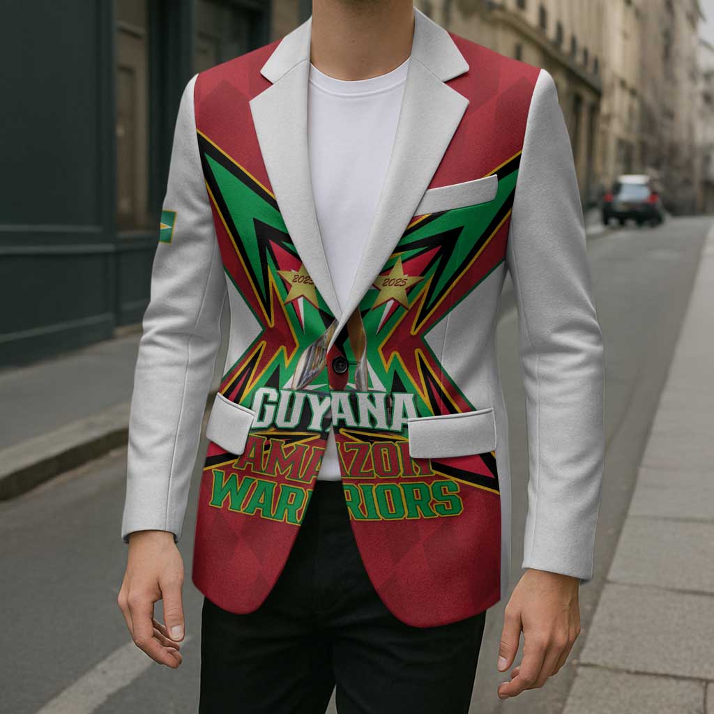 Amazon Warriors Guyana Cricket Custom Blazer 2025 2nd Champions Proud - Wonder Print Shop