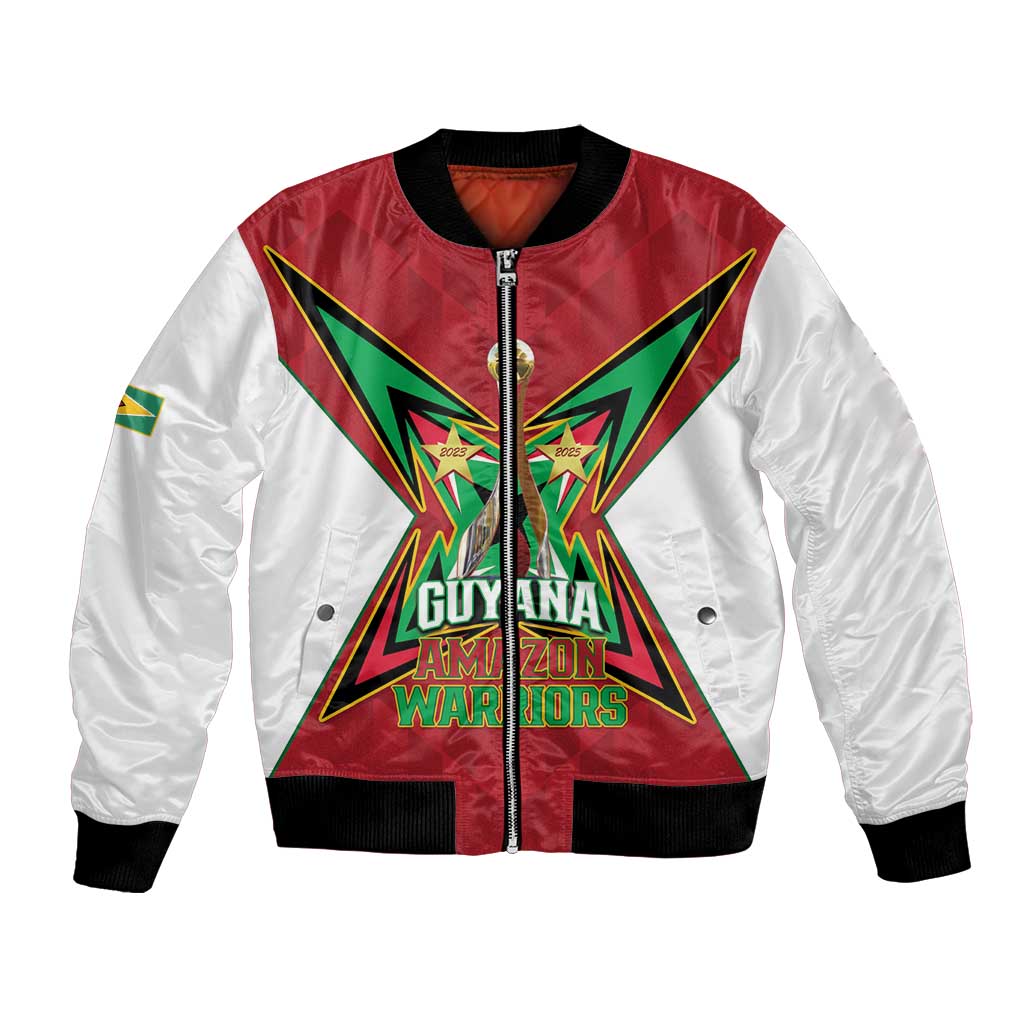 Amazon Warriors Guyana Cricket Custom Bomber Jacket 2025 2nd Champions Proud - Wonder Print Shop