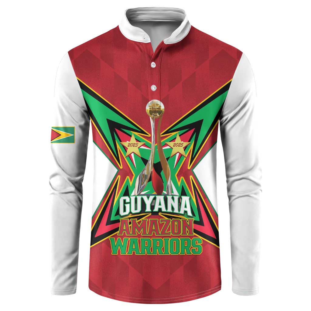 Amazon Warriors Guyana Cricket Custom Button Sweatshirt 2025 2nd Champions Proud - Wonder Print Shop