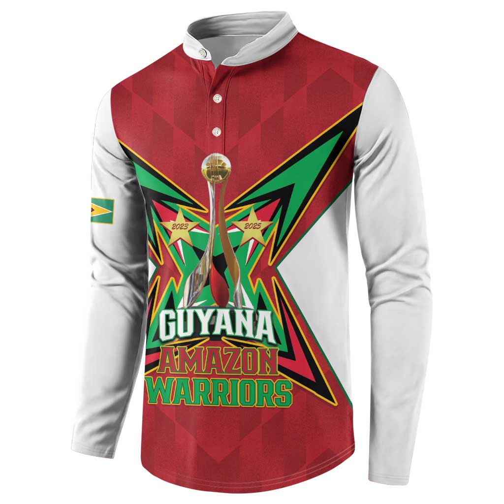 Amazon Warriors Guyana Cricket Custom Button Sweatshirt 2025 2nd Champions Proud - Wonder Print Shop