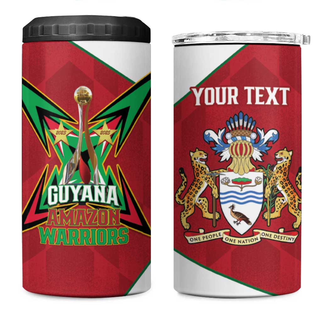Amazon Warriors Guyana Cricket Custom 4 in 1 Can Cooler Tumbler 2025 2nd Champions Proud - Wonder Print Shop