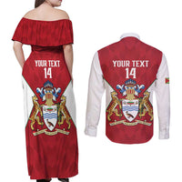 Amazon Warriors Guyana Cricket Custom Couples Matching Off Shoulder Maxi Dress and Long Sleeve Button Shirt 2025 2nd Champions Proud - Wonder Print Shop