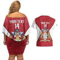 Amazon Warriors Guyana Cricket Custom Couples Matching Off Shoulder Short Dress and Hawaiian Shirt 2025 2nd Champions Proud - Wonder Print Shop