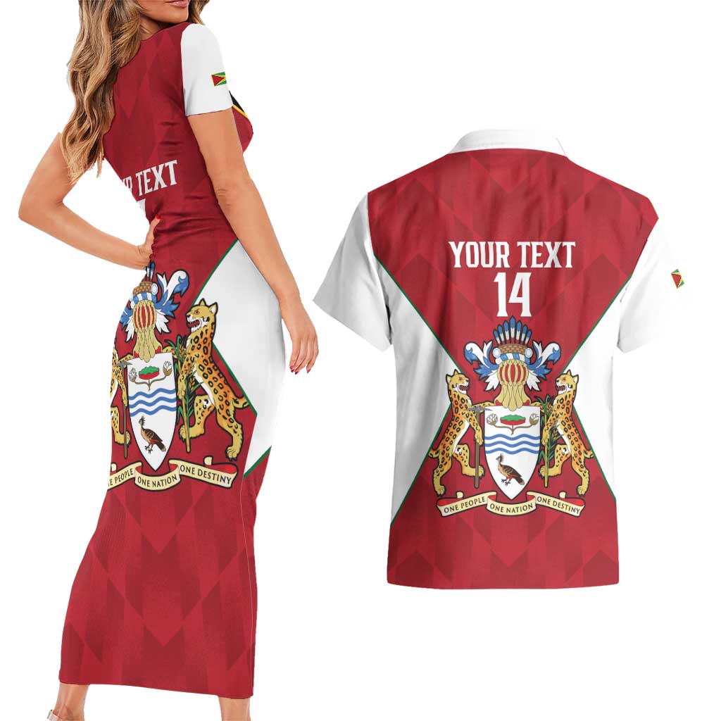 Amazon Warriors Guyana Cricket Custom Couples Matching Short Sleeve Bodycon Dress and Hawaiian Shirt 2025 2nd Champions Proud - Wonder Print Shop