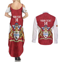 Amazon Warriors Guyana Cricket Custom Couples Matching Summer Maxi Dress and Long Sleeve Button Shirt 2025 2nd Champions Proud - Wonder Print Shop