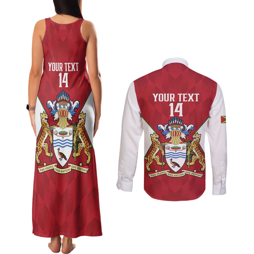 Amazon Warriors Guyana Cricket Custom Couples Matching Tank Maxi Dress and Long Sleeve Button Shirt 2025 2nd Champions Proud - Wonder Print Shop