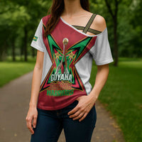 Amazon Warriors Guyana Cricket Custom Cross Shoulder Shirt 2025 2nd Champions Proud - Wonder Print Shop