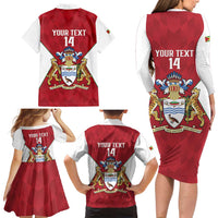 Amazon Warriors Guyana Cricket Custom Family Matching Long Sleeve Bodycon Dress and Hawaiian Shirt 2025 2nd Champions Proud - Wonder Print Shop