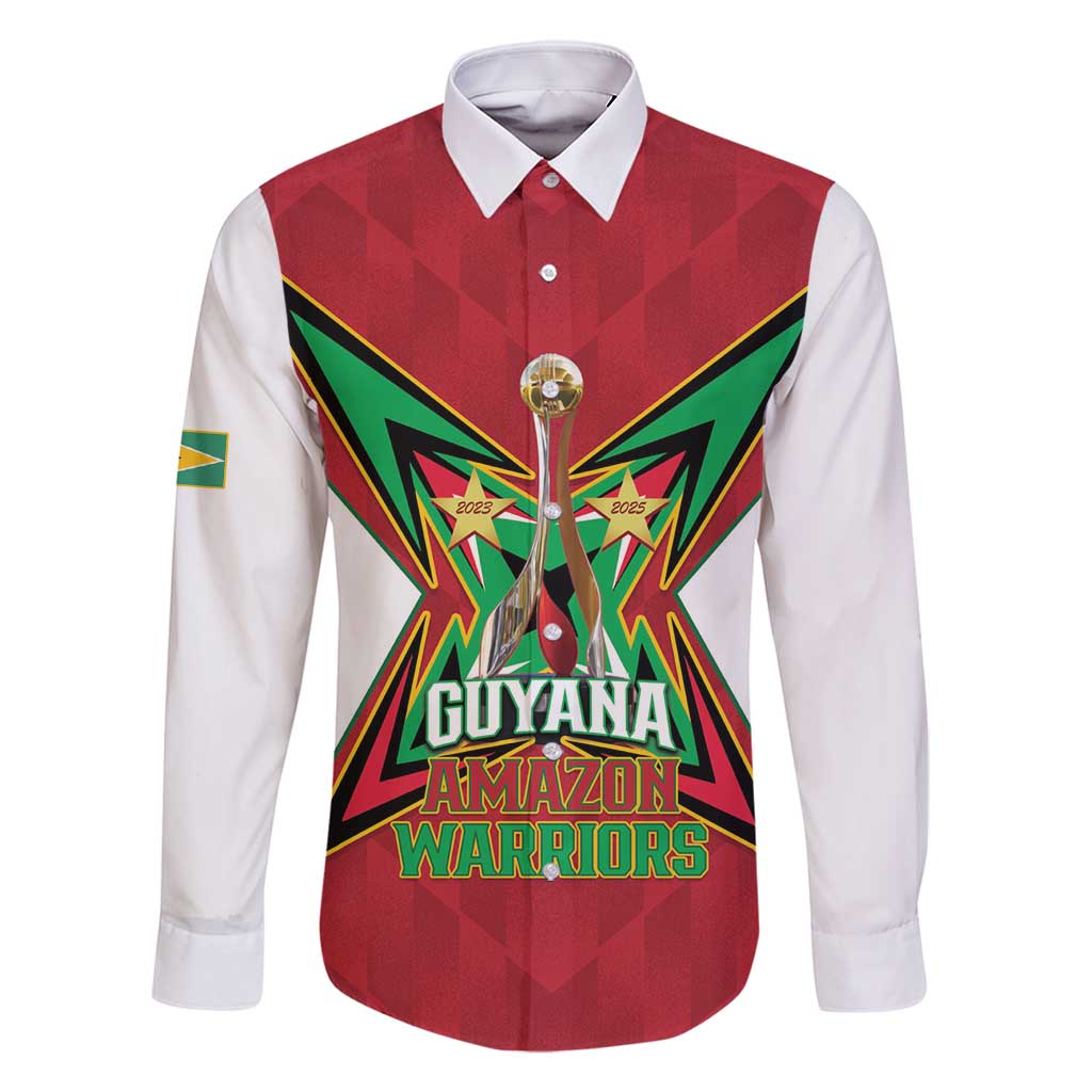 Amazon Warriors Guyana Cricket Custom Family Matching Long Sleeve Bodycon Dress and Hawaiian Shirt 2025 2nd Champions Proud - Wonder Print Shop