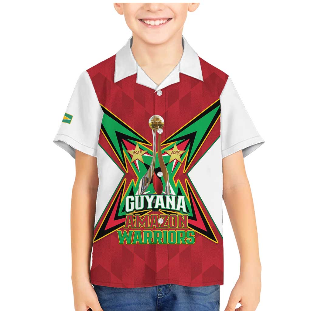 Amazon Warriors Guyana Cricket Custom Family Matching Mermaid Dress and Hawaiian Shirt 2025 2nd Champions Proud - Wonder Print Shop