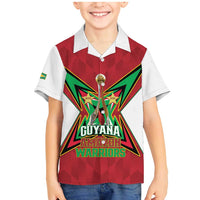 Amazon Warriors Guyana Cricket Custom Family Matching Mermaid Dress and Hawaiian Shirt 2025 2nd Champions Proud - Wonder Print Shop