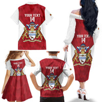 Amazon Warriors Guyana Cricket Custom Family Matching Off The Shoulder Long Sleeve Dress and Hawaiian Shirt 2025 2nd Champions Proud - Wonder Print Shop